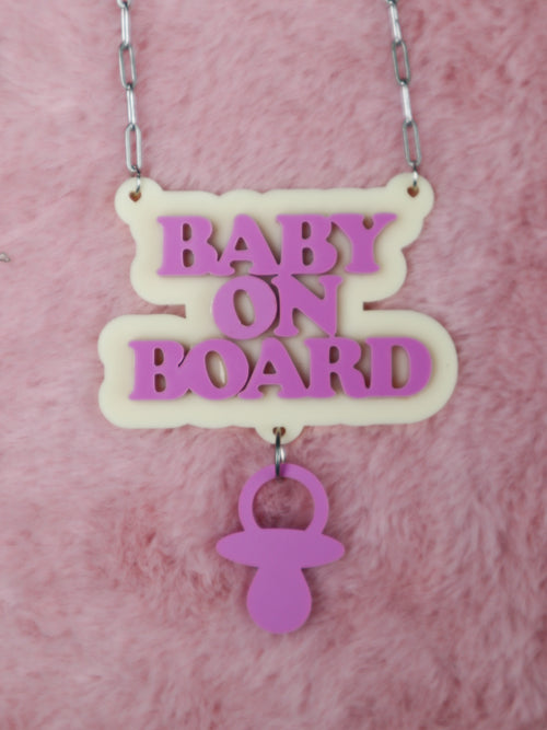 Baby on Board Necklace - with charm