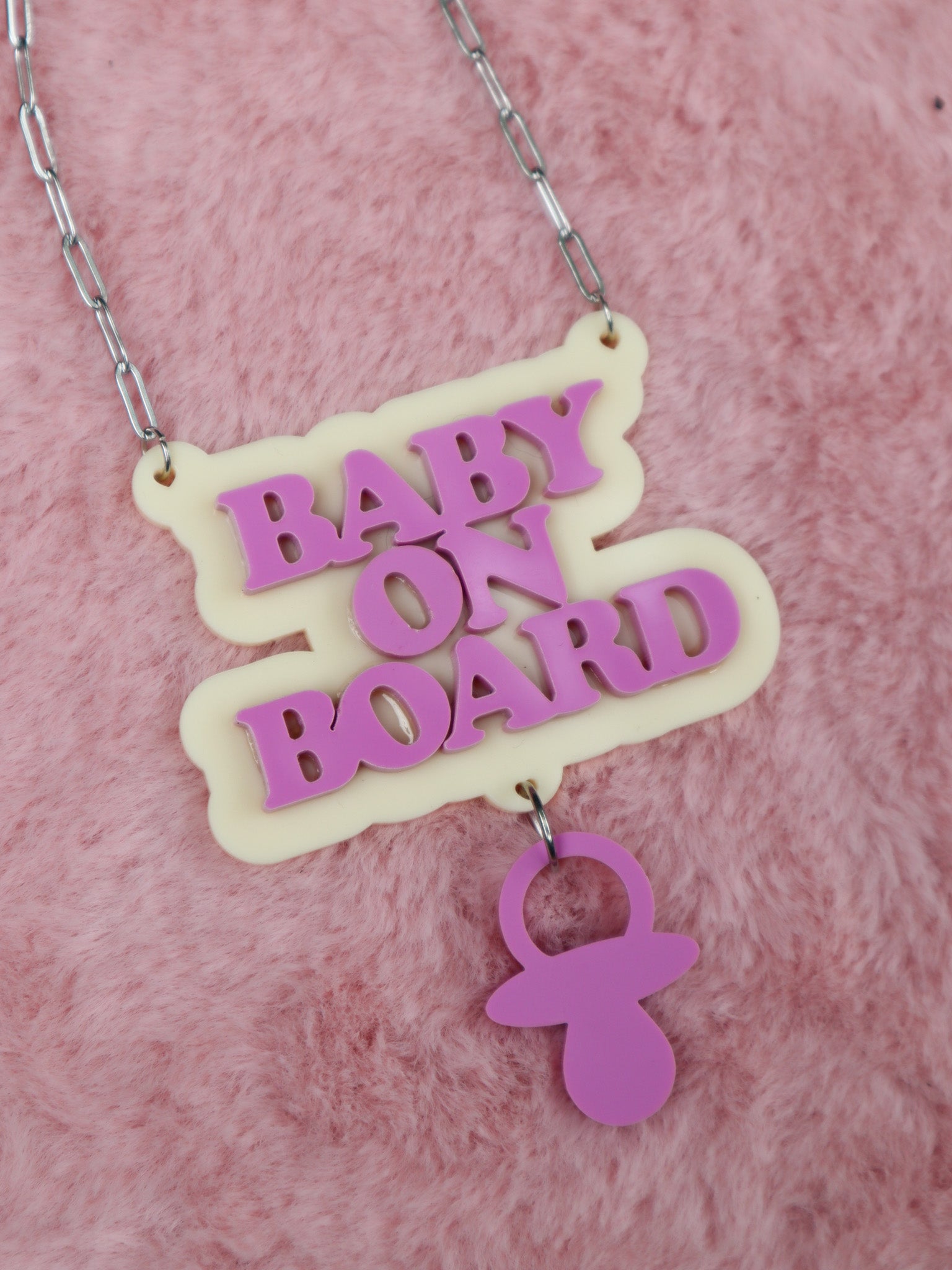 Baby on Board Necklace - with charm