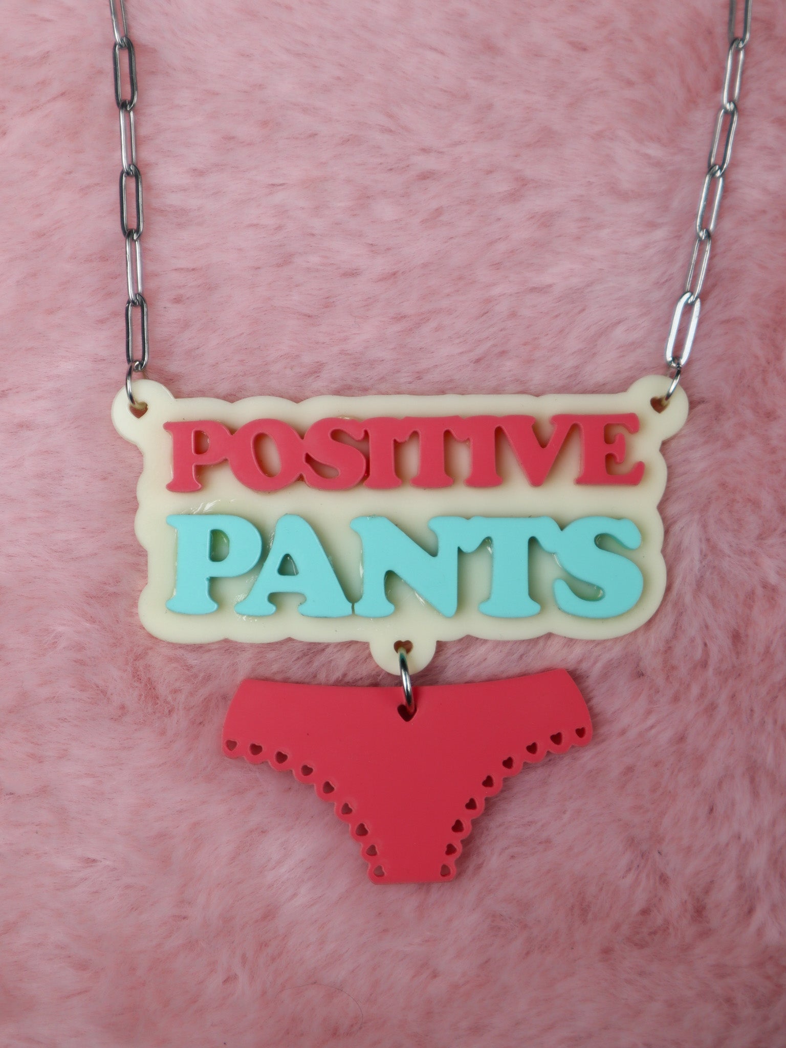 Positive Pants Necklace - with charm