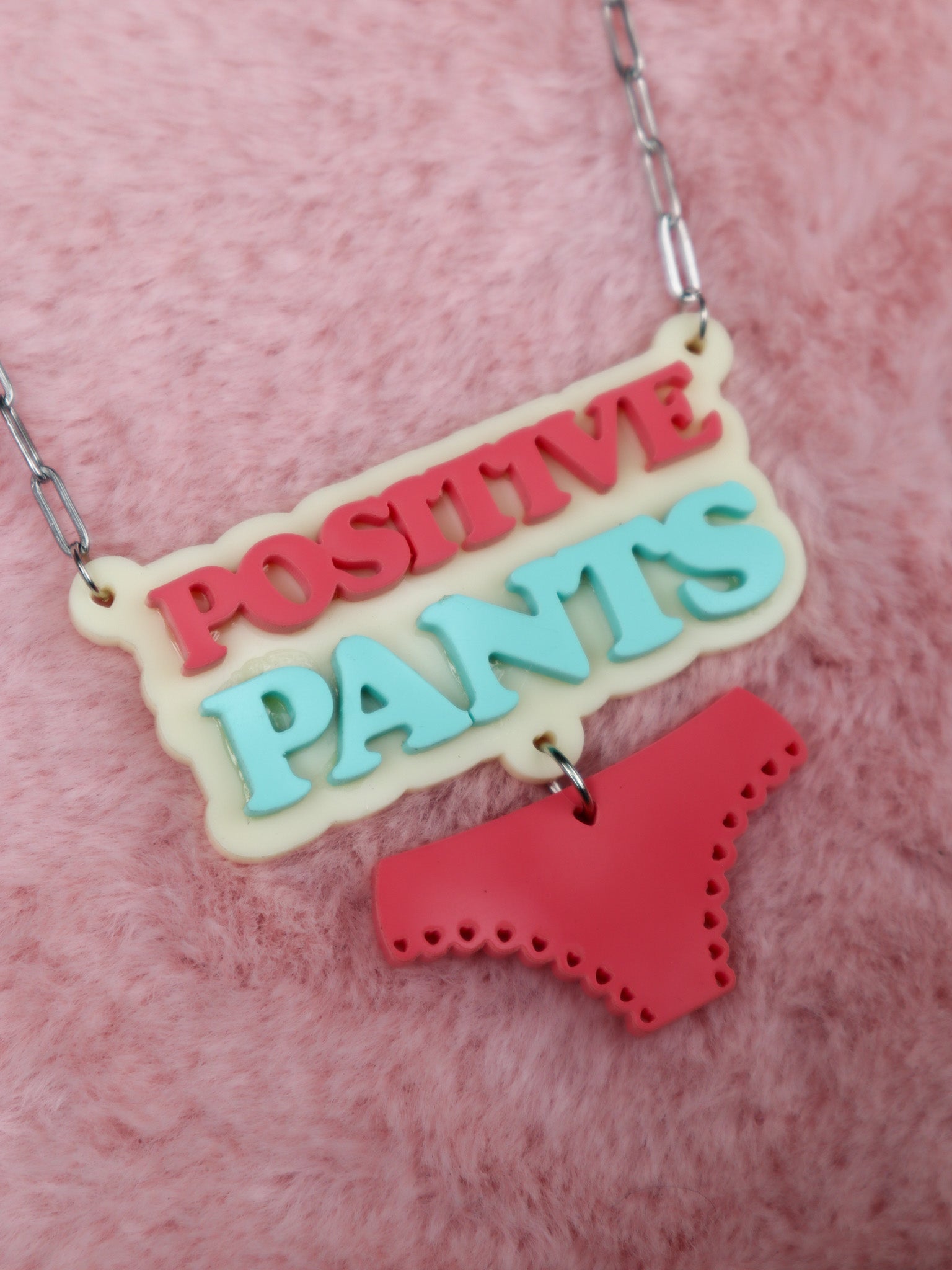 Positive Pants Necklace - with charm